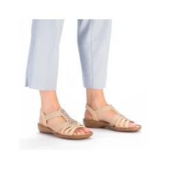 Rieker Sandals & Sandals-Women'S Strappy Sandals Light Brown