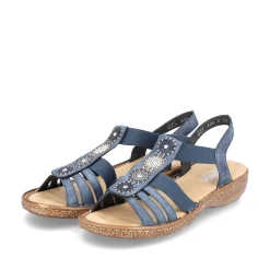 Rieker Sandals & Sandals-Women'S Strappy Sandals Navy Blue