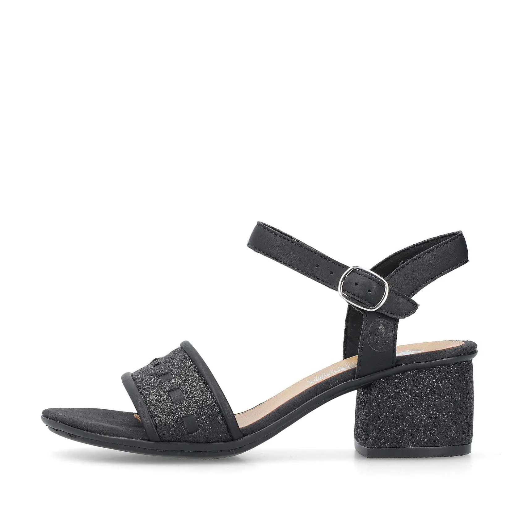 Rieker Heeled Shoes-Women'S Strappy Sandals Asphalt Black