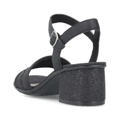 Rieker Heeled Shoes-Women'S Strappy Sandals Asphalt Black