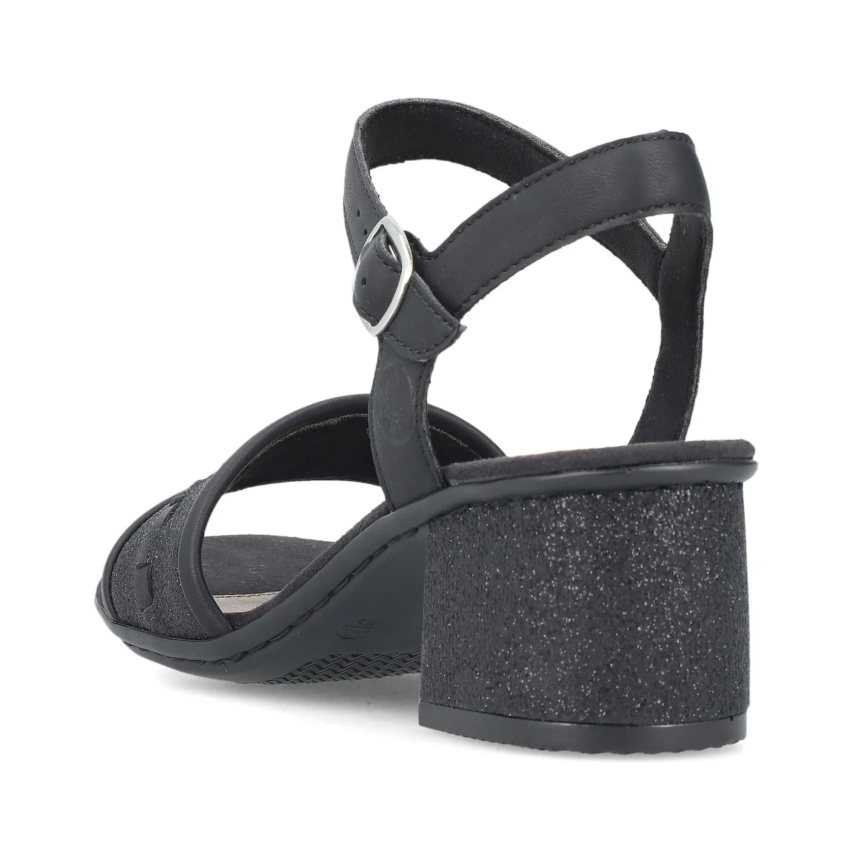 Rieker Heeled Shoes-Women'S Strappy Sandals Asphalt Black