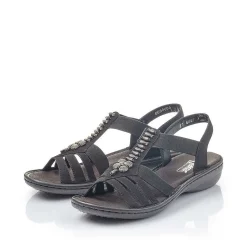 Rieker Sandals & Sandals-Women'S Strappy Sandals Night Black