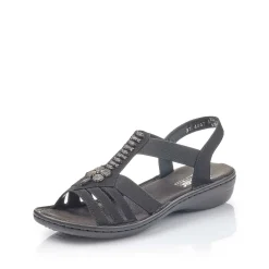 Rieker Sandals & Sandals-Women'S Strappy Sandals Night Black