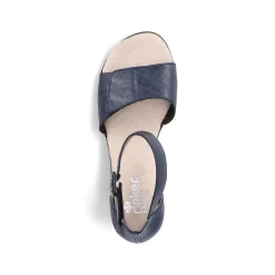 Rieker Heeled Shoes-Women'S Strappy Sandals Navy Blue