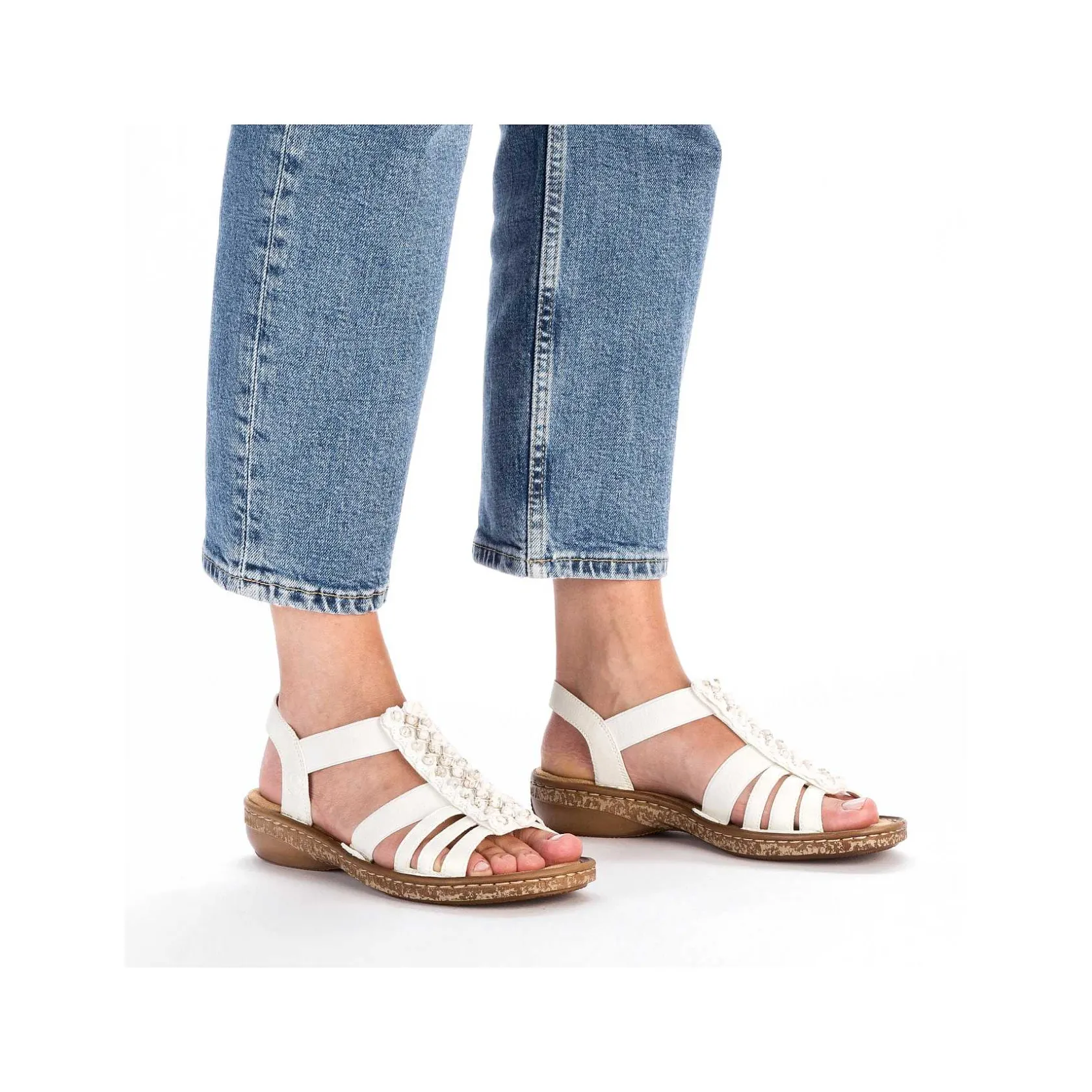 Rieker Sandals & Sandals-Women'S Strappy Sandals Light Beige