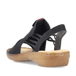 Rieker Sandals & Sandals-Women'S Strappy Sandals Asphalt Black