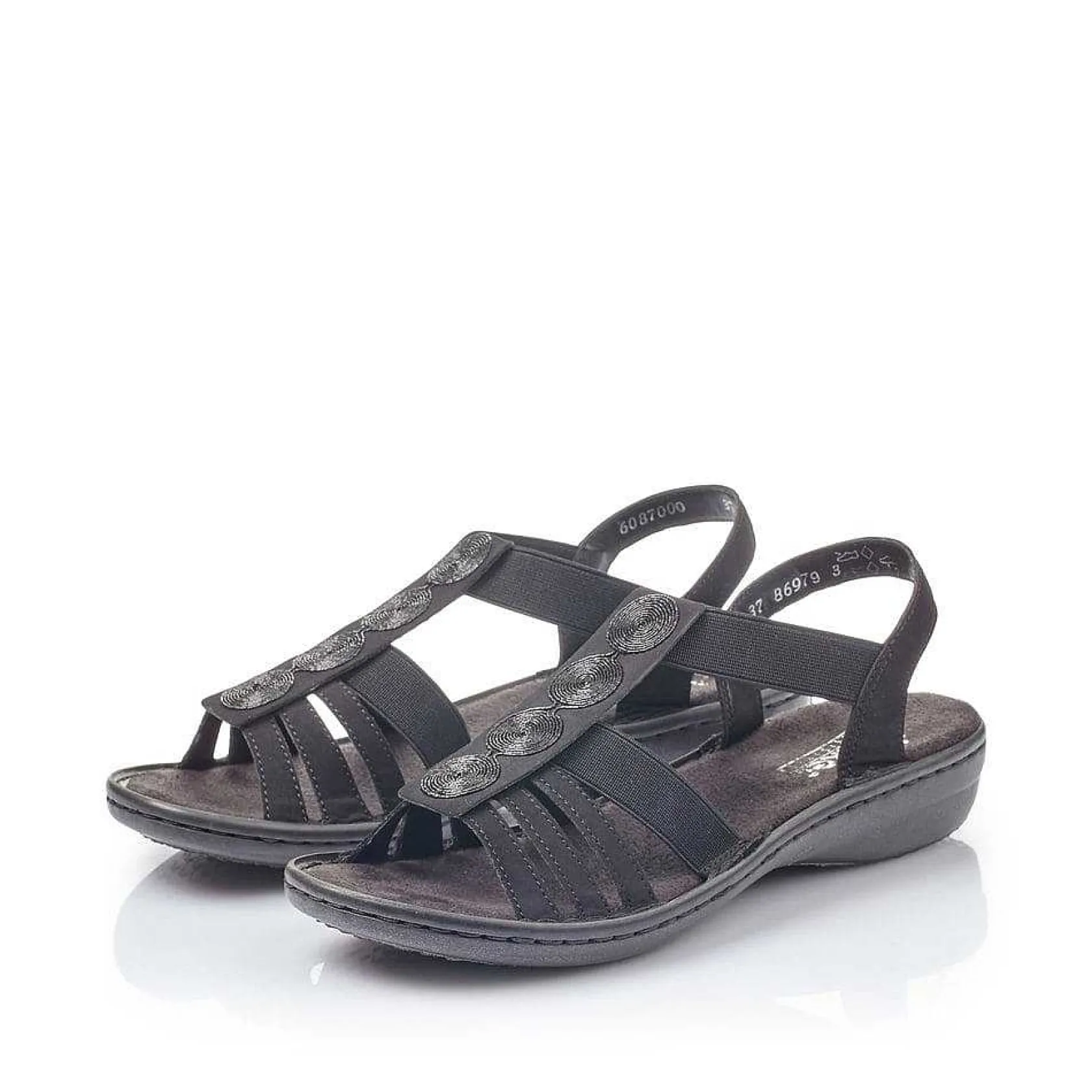 Rieker Sandals & Sandals-Women'S Strappy Sandals Jet Black