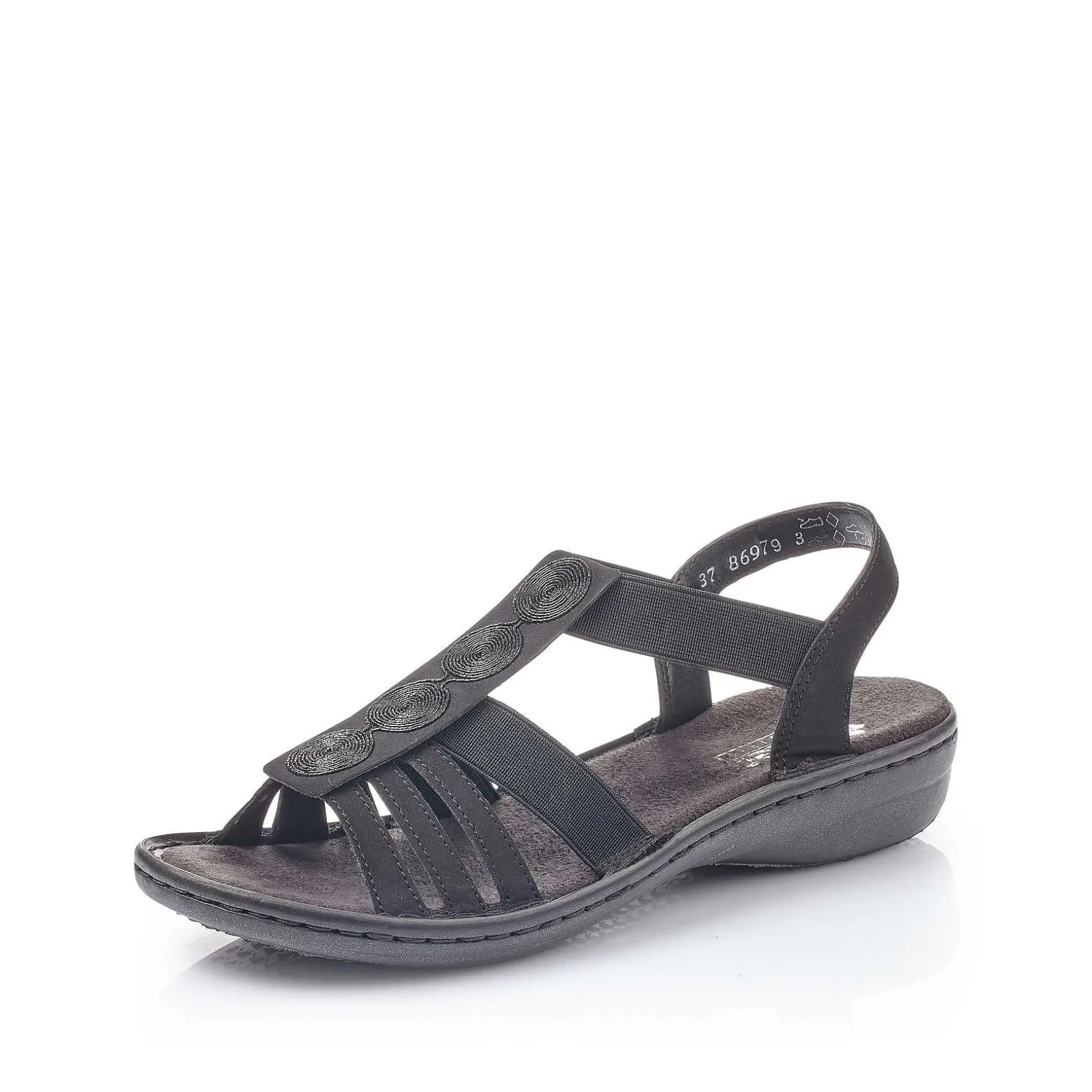 Rieker Sandals & Sandals-Women'S Strappy Sandals Jet Black