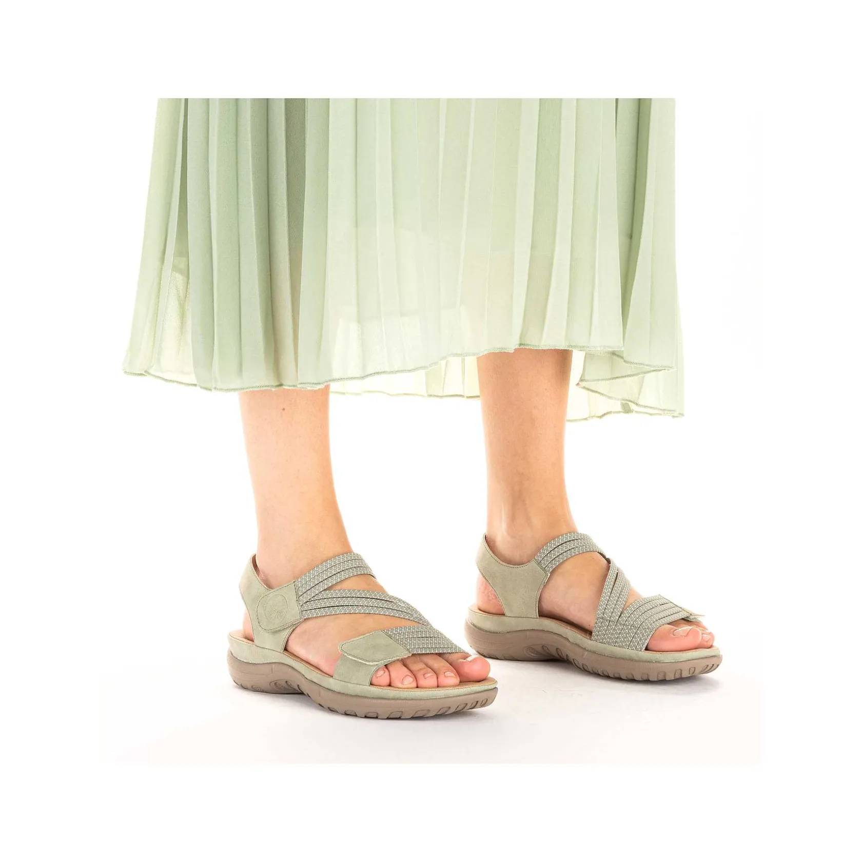Rieker Vegan-Women'S Strappy Sandals Mint Green