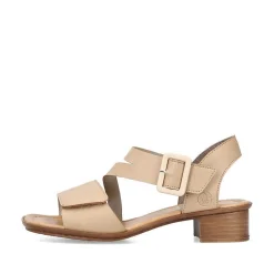 Rieker Heeled Shoes-Women'S Strappy Sandals Beige