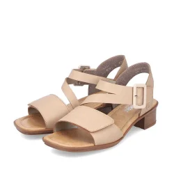 Rieker Heeled Shoes-Women'S Strappy Sandals Beige