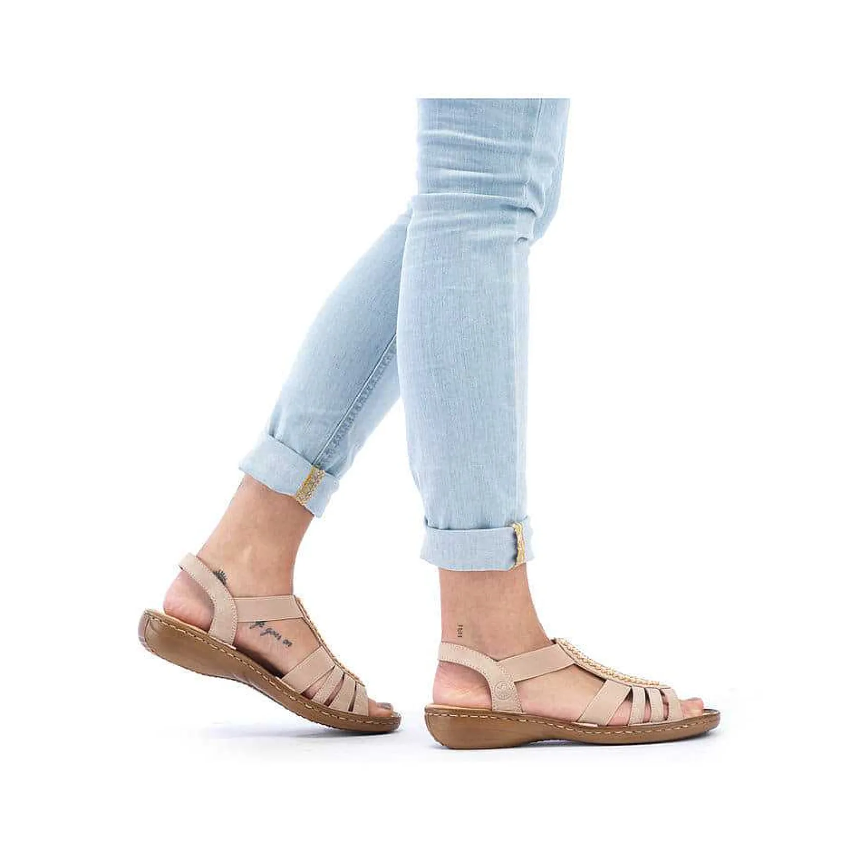 Rieker Sandals & Sandals-Women'S Strappy Sandals Soft Pink