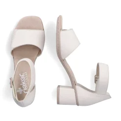 Rieker Heeled Shoes-Women'S Strappy Sandals Light Beige