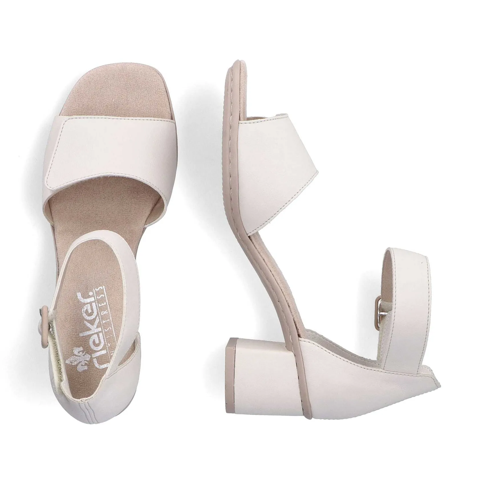 Rieker Heeled Shoes-Women'S Strappy Sandals Light Beige