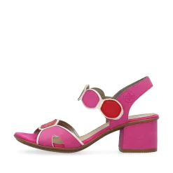 Rieker Heeled Shoes-Women'S Strappy Sandals Pink