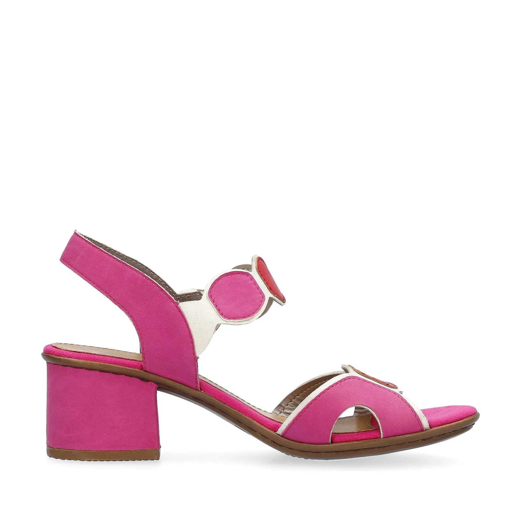 Rieker Heeled Shoes-Women'S Strappy Sandals Pink