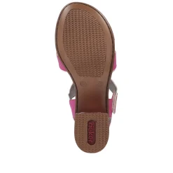 Rieker Heeled Shoes-Women'S Strappy Sandals Pink