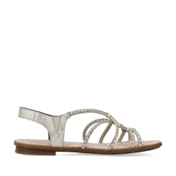 Rieker Summer Shoes-Women'S Strappy Sandals Light Beige