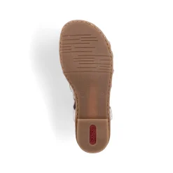 Rieker Summer Shoes-Women'S Strappy Sandals Light Beige