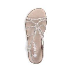 Rieker Summer Shoes-Women'S Strappy Sandals Light Beige
