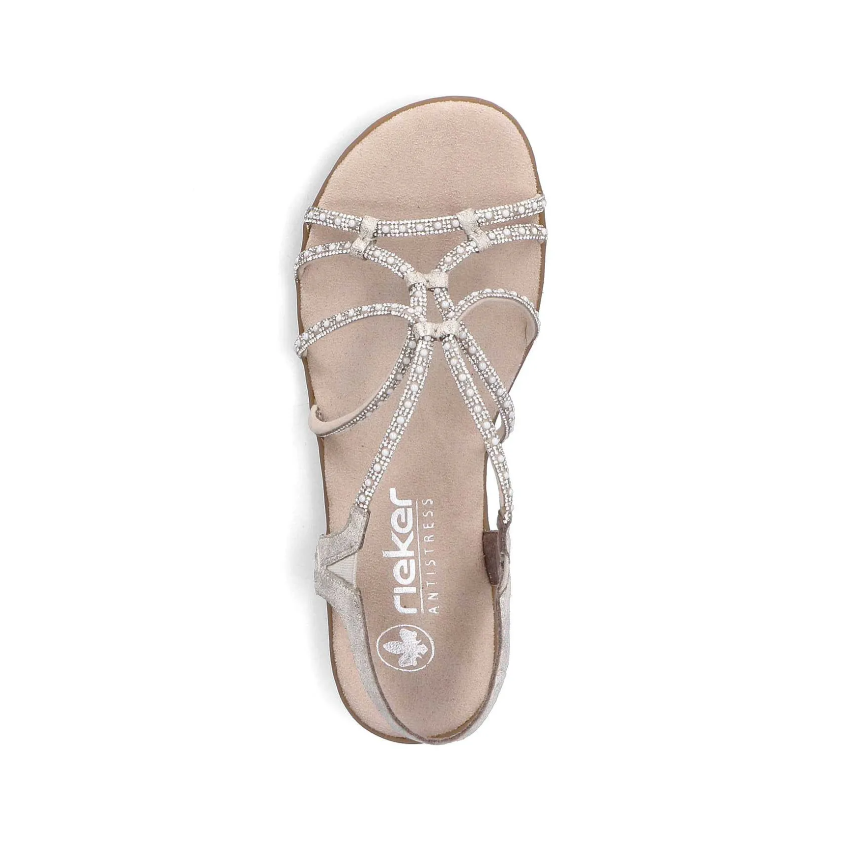 Rieker Summer Shoes-Women'S Strappy Sandals Light Beige
