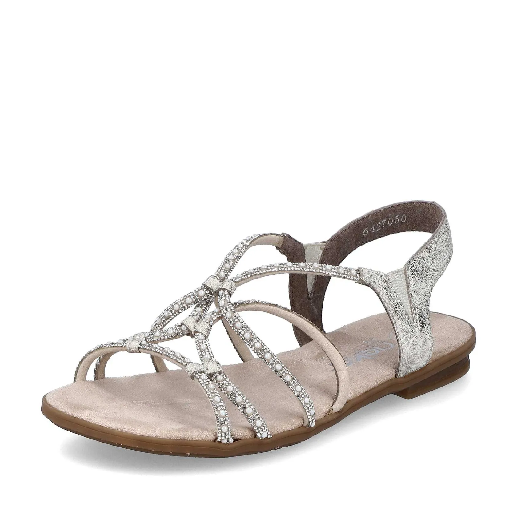 Rieker Summer Shoes-Women'S Strappy Sandals Light Beige
