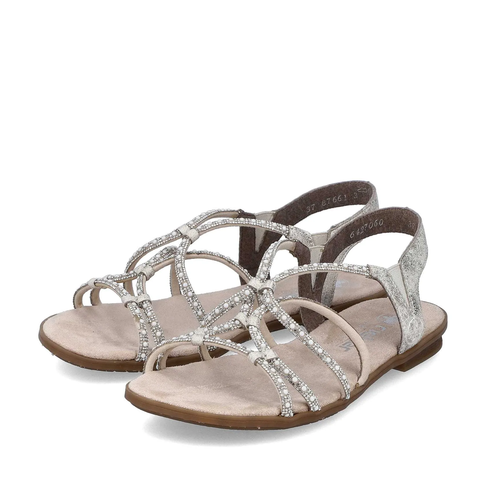 Rieker Summer Shoes-Women'S Strappy Sandals Light Beige