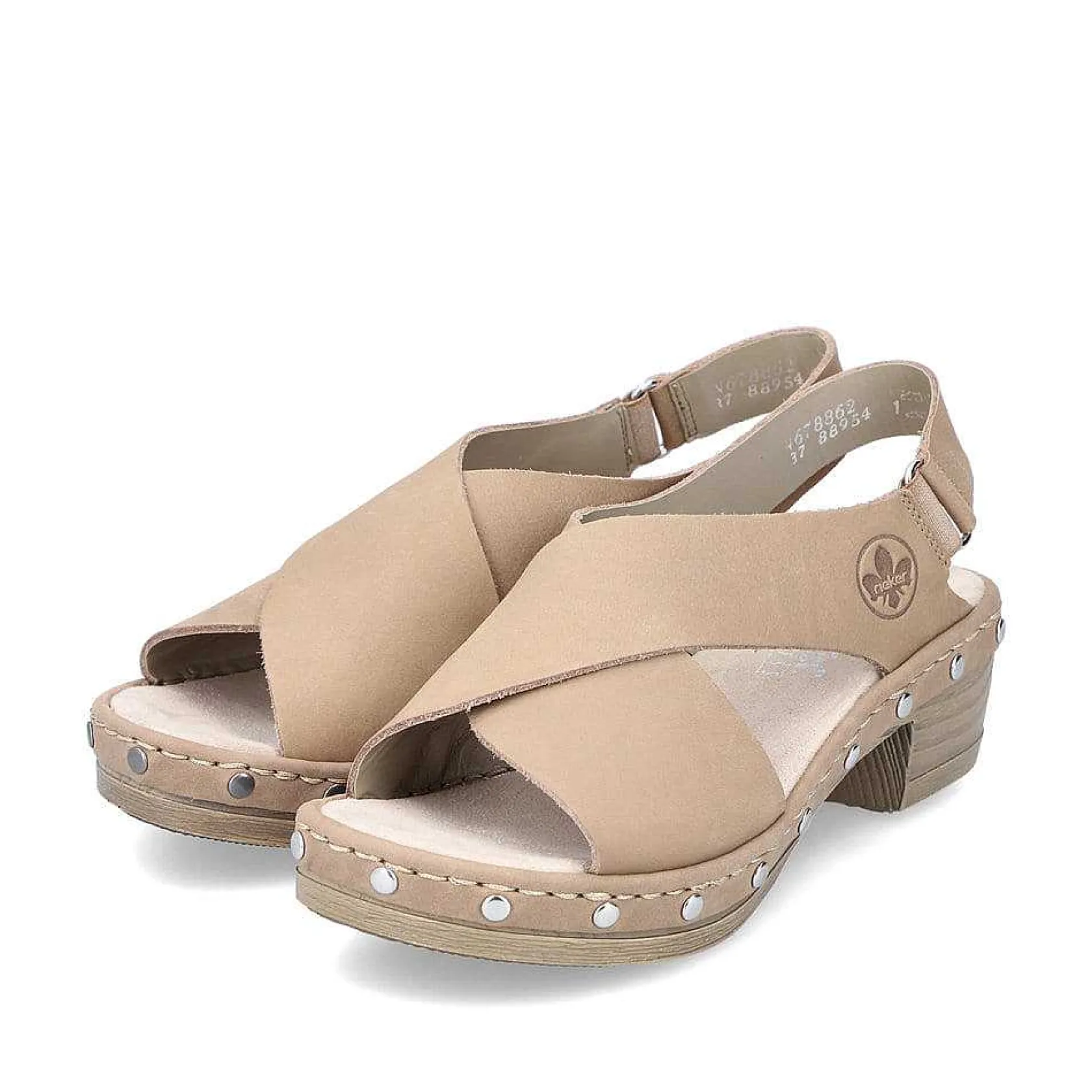 Rieker Heeled Shoes-Women'S Strappy Sandals Light Beige