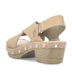 Rieker Heeled Shoes-Women'S Strappy Sandals Light Beige