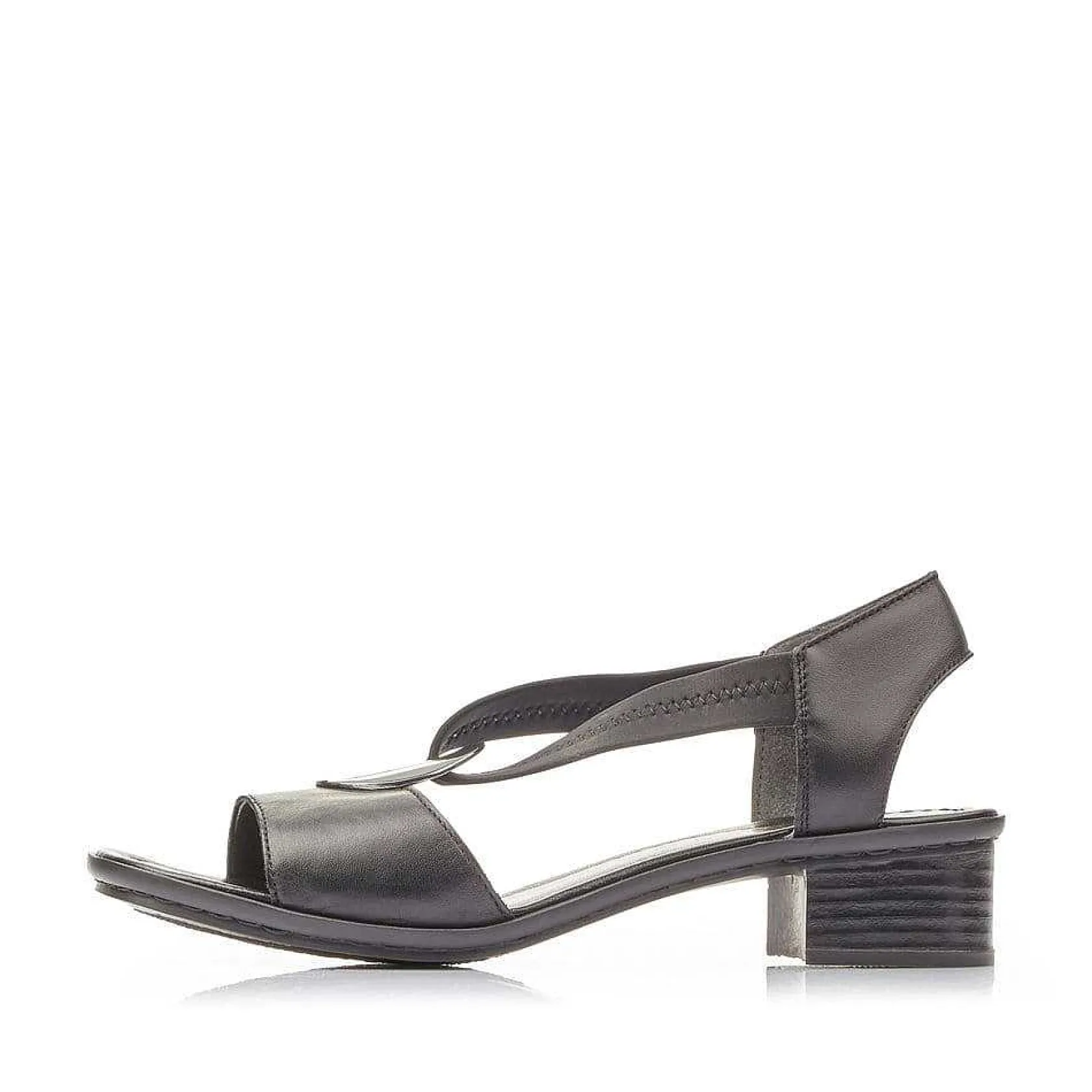 Rieker Summer Shoes-Women'S Strappy Sandals Night Black