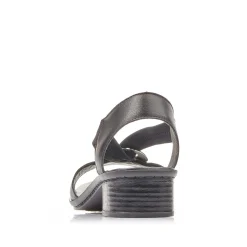Rieker Summer Shoes-Women'S Strappy Sandals Night Black