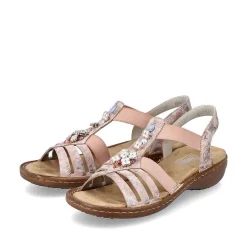 Rieker Sandals & Sandals-Women'S Strappy Sandals Old Pink
