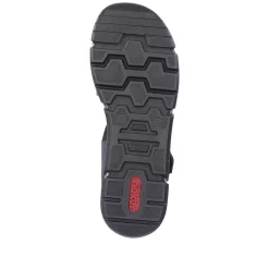 Rieker Vegan-Women'S Strappy Sandals Asphalt Black