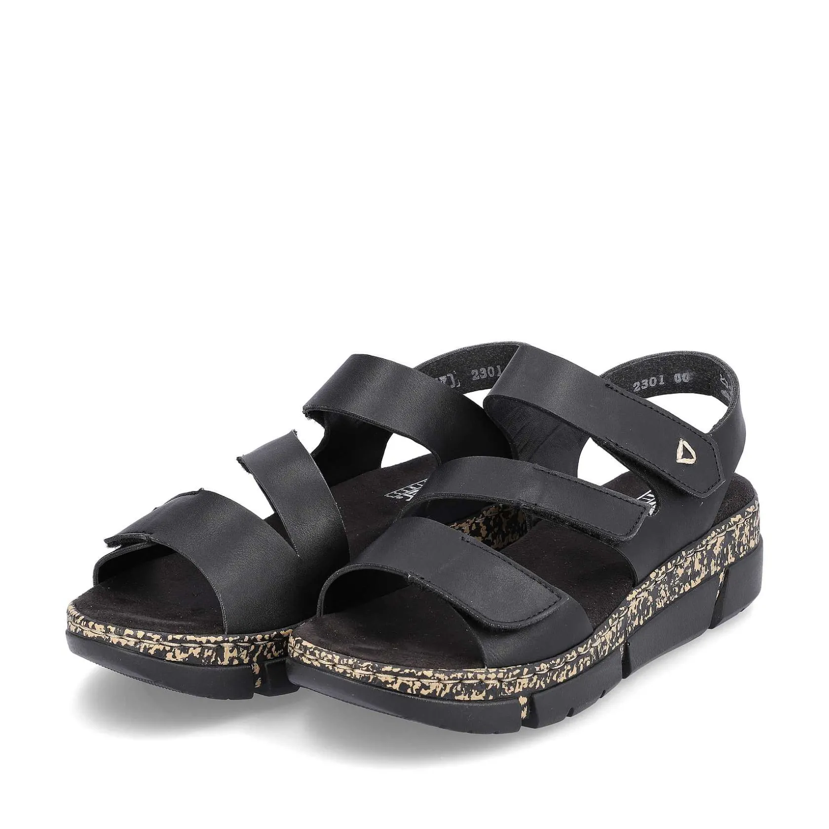 Rieker Vegan-Women'S Strappy Sandals Asphalt Black