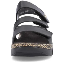 Rieker Vegan-Women'S Strappy Sandals Asphalt Black