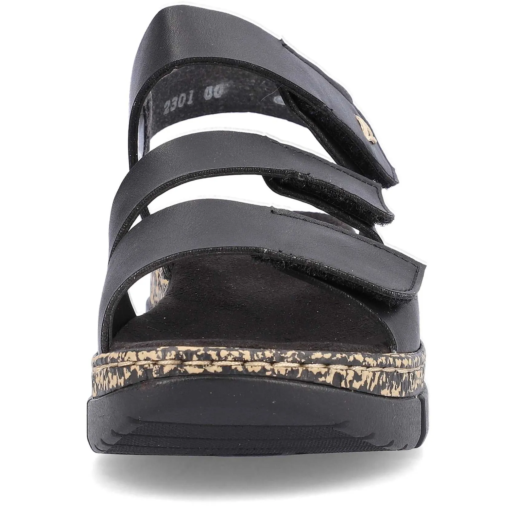 Rieker Vegan-Women'S Strappy Sandals Asphalt Black