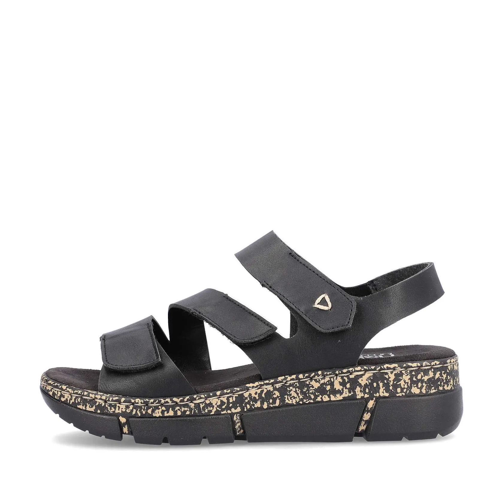Rieker Vegan-Women'S Strappy Sandals Asphalt Black