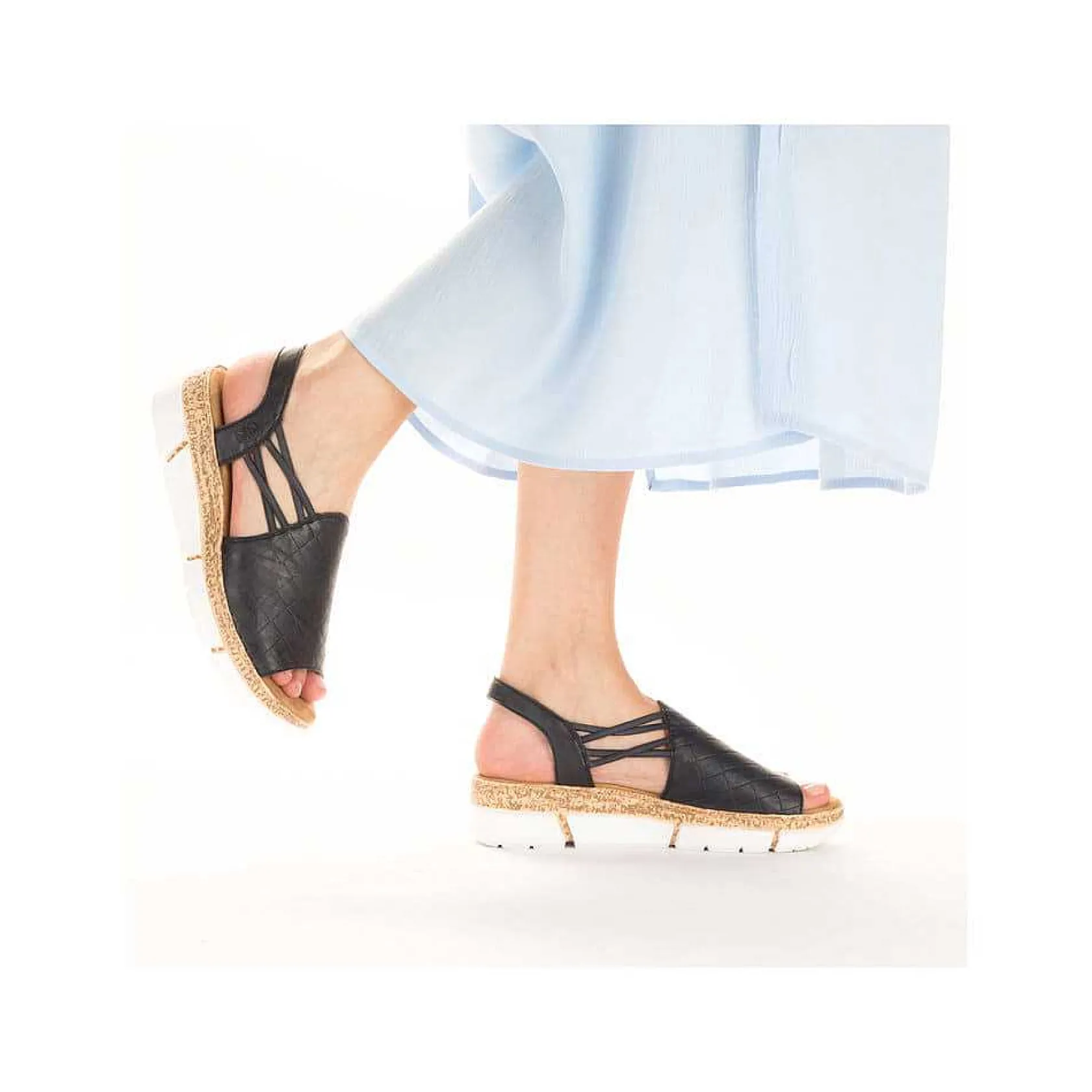 Rieker Sandals & Sandals-Women'S Strappy Sandals Navy Blue