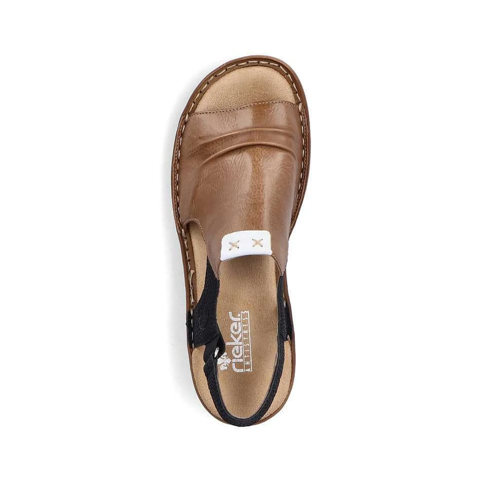 Rieker Sandals & Sandals-Women'S Strappy Sandals Nut Brown-Deep Black