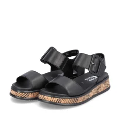 Rieker Sandals & Sandals-Women'S Strappy Sandals Midnight Black