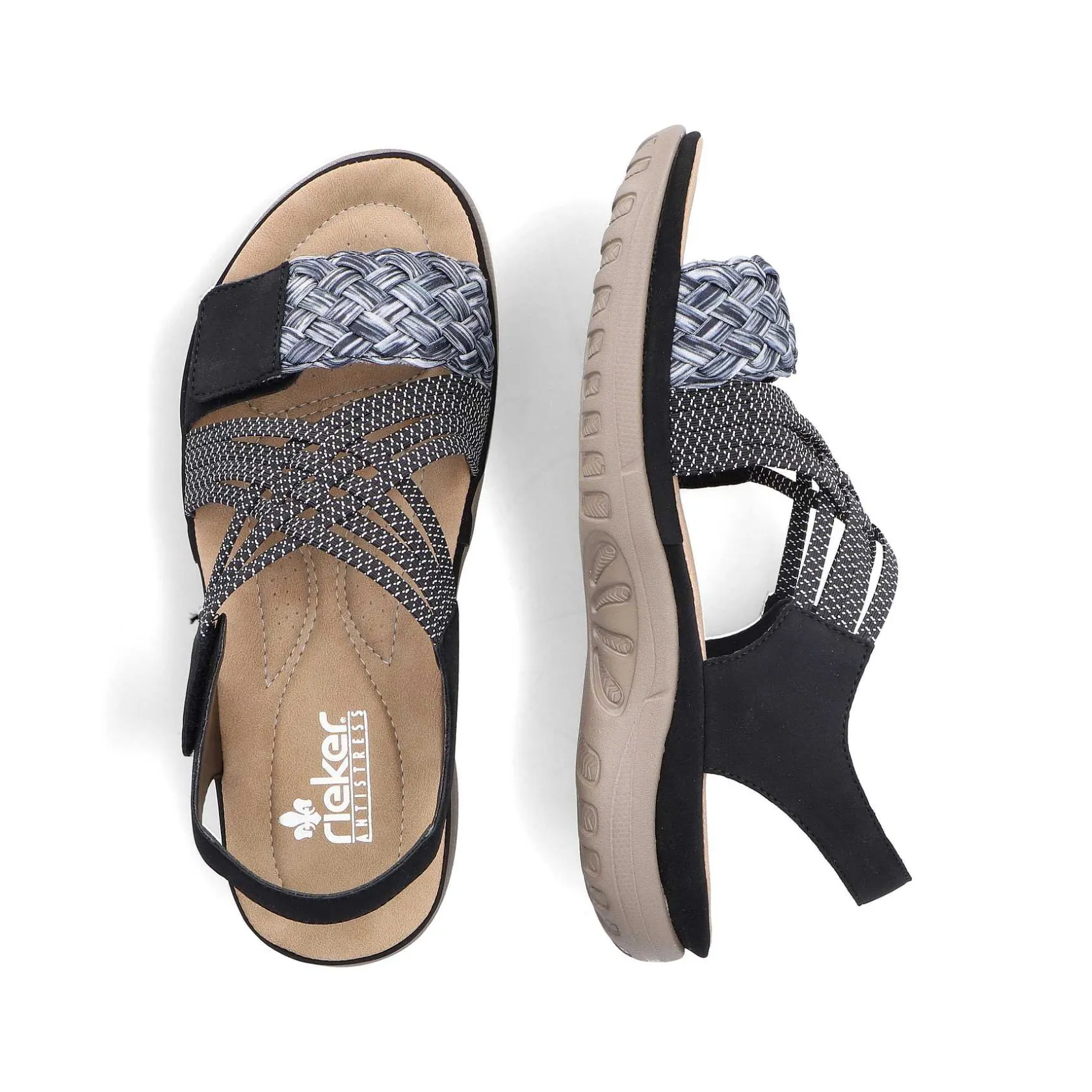 Rieker Sandals & Sandals-Women'S Strappy Sandals Night Black