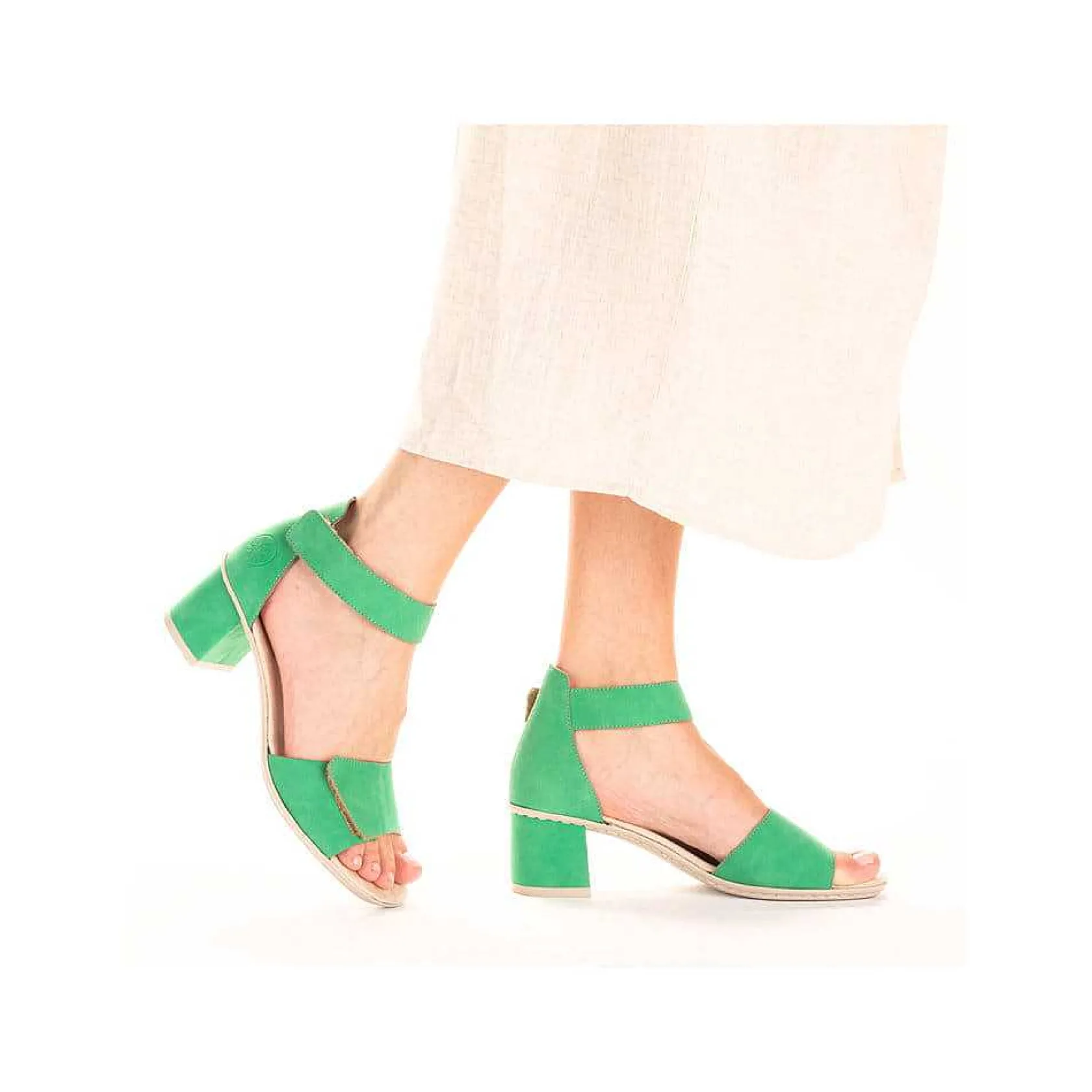 Rieker Heeled Shoes-Women'S Strappy Sandals Leaf Green