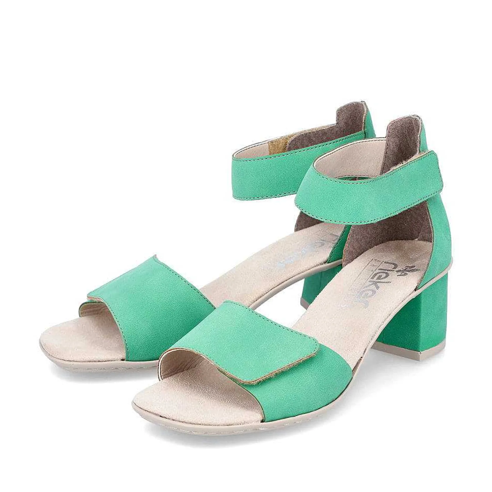 Rieker Heeled Shoes-Women'S Strappy Sandals Leaf Green