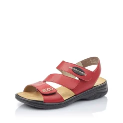 Rieker Colorful Styles-Women'S Strappy Sandals Cherry Red
