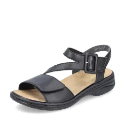 Rieker Sandals & Sandals-Women'S Strappy Sandals Asphalt Black