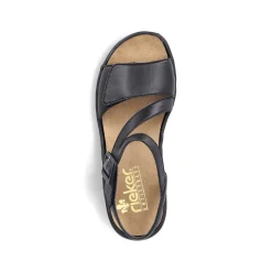 Rieker Sandals & Sandals-Women'S Strappy Sandals Asphalt Black
