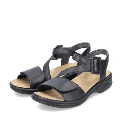 Rieker Sandals & Sandals-Women'S Strappy Sandals Asphalt Black