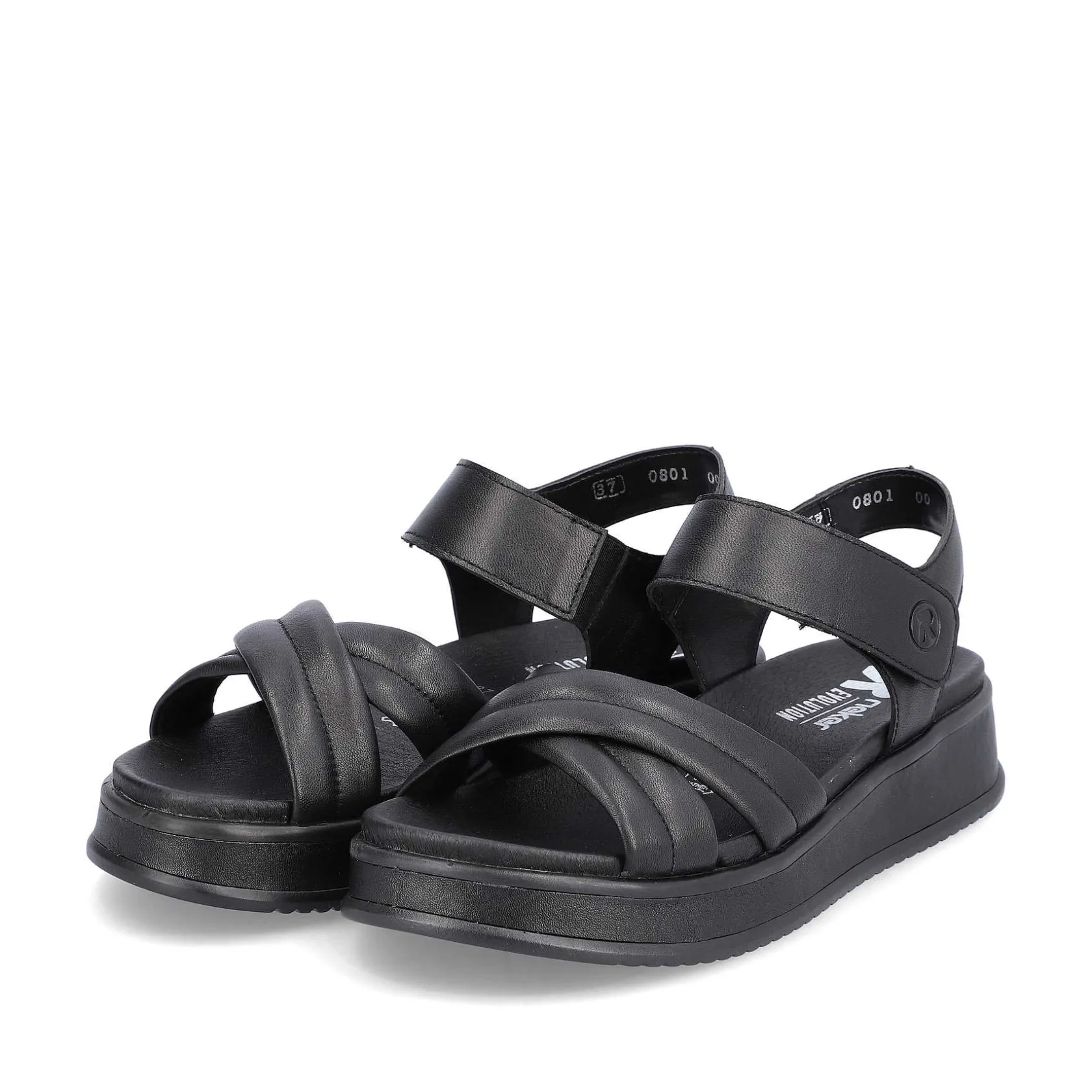 Rieker Sandals & Sandals-Women'S Strappy Sandals Midnight Black