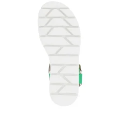 Rieker Colorful Styles-Women'S Strappy Sandals Emerald Green Metallic
