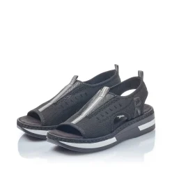 Rieker Sandals & Sandals-Women'S Strappy Sandals Night Black